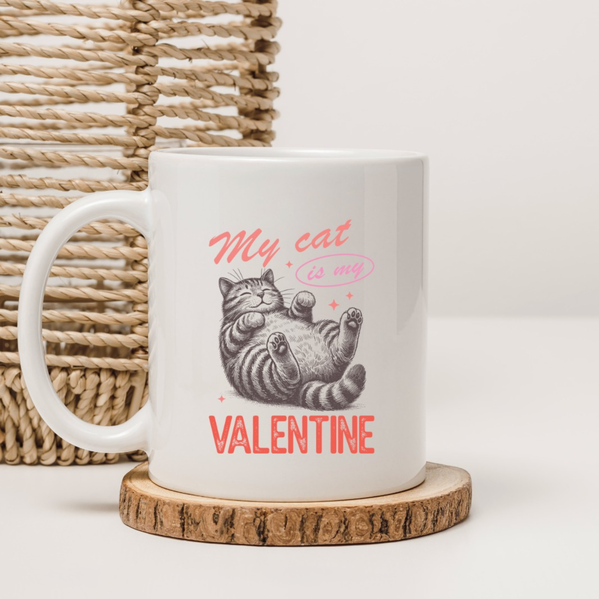 My Cat Is My Valentine Mug